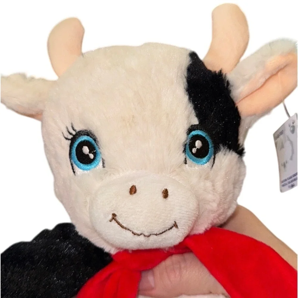 Fair Dinkum Daisy Cow Stuffed Plush Animal Toy Red Scarf Cute Kids NWT‎
